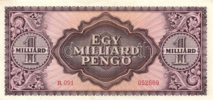 1946. 1.000.000.000P (3x) egymás utáni és közeli sorszámokkal T:II+ (hajtatlan)