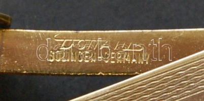 Dekoratív nagyméretű aranyozott Solingeni szivarvágó 15 cm