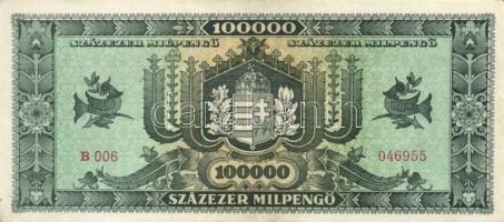 1946. 100.000MP (4x) színváltozatok közte T:I-,II