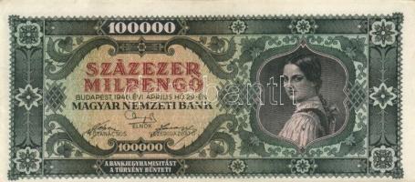 1946. 100.000MP (4x) színváltozatok közte T:I-,II