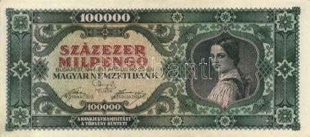 1946. 100.000MP (4x) színváltozatok közte T:I-,II