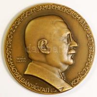 Berán Lajos (1882-1943) DN. "Z. Zorkóczy Samu" kohómérnök bronz emlékérem (50mm) T:1-,2 /  ND. Samu Z. Zorkóczy metallurgical engineer Br commemorative medal Sign: Lajos Berán (50mm) C:Au,XF