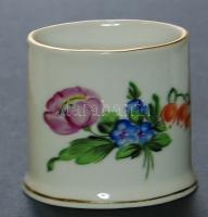 Kézzel festett jelzett Herendi porcelán fogpiszkálótartó / Herendi handpainted toothpick-holder 5,5cm