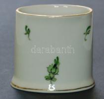 Kézzel festett jelzett Herendi porcelán fogpiszkálótartó / Herendi handpainted toothpick-holder 5,5c...