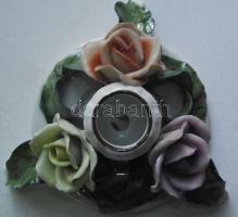 Kézzel festett jelzett sorszámozott Herendi porcelán gyertyatartó kis hibákkal / Herendi handpainted...