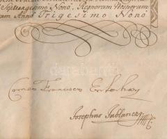 1779 Adómentességet adományozó levél Bazilides Mihály és Roszt Barbara részére Mária Terézia császár...