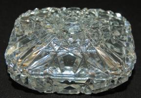 Dekoratív üveg cukorka kínáló 11x4cm