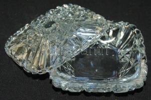 Dekoratív üveg cukorka kínáló 11x4cm