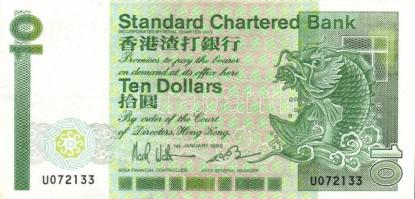 Hongkong 1986. 10$ T:II Hong Kong 1986. 10 Dollars C:XF