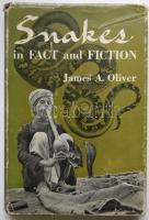 1958 James A. Oliver: Snakes in Fact and Fiction - Kígyók Tény és Fikció, The Macmillan Company, New York, állat ismertető angol nyelven