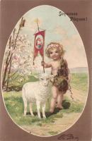 Easter, religious litho