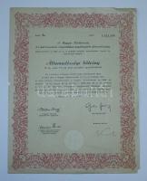 1944. A Magyar Királyság 3%-kal kamatozó törlesztéses kölcsönének 10q / 400P-ős búzakötvénye + 25q /...