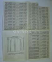 1944. A Magyar Királyság 3%-kal kamatozó törlesztéses kölcsönének 10q / 400P-ős búzakötvénye + 25q /...
