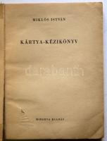 1957 Minerva Kártya kézikönyv sérült borítóval