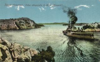 Sibenik bay with warship SMS Monarch