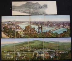 6 db régi városképes panorámalap