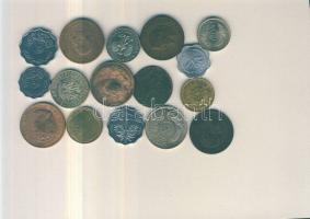 Kis vegyes külföldi fémpént, összesen 16db, közte Marokkó, Ausztrália, Franciaország, Haiti pénzei T...