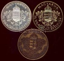 1992. "Magyarok III. Világkongresszusa emlékére-Kőrösi Csoma Sándor" 3 klf db sorozat, Br ...