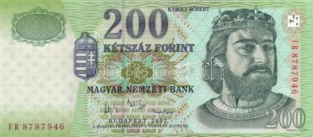 2007. 200Ft "FB" (2x) egymás utáni sorszámmal T:I