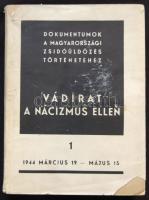 1958 Benoschofsky-Karsai: Vádirat a nácizmus ellen - Dokumentumok a magyarországi zsidóüldözés történetéhez 1., kiadói papírkötésben, megviselt állapotban