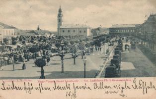 1899 Nagyvárad St László square, fair