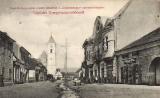 Gyergyószentmiklós Kossuth street, Csíkvármegye press, the shop of Antal Dornbach