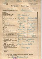 1939-1942 2db házassági és 7db születési anyakönyvi kivonat