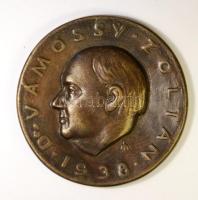 Medgyessy Ferenc (1881-1958) DN. "Dr. Vámossy Zoltán" farmakológus, MTA tag bronz plakett (105mm) T:2,2- / ND. Dr. Zoltán Vámossy pharmacologist, member of the Hungarian Academy of Sciences Br plaque Sign: Ferenc Medgyessy (105mm) C:XF,VF