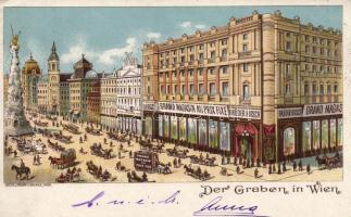 1899 Vienna Graben, Grand Magasin au Prix Fixe, the Hirsh brothers litho