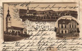 Sankt Veit with the shop of Josef Hackl litho  (fl)