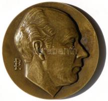 Pátzay Pál (1896-1979) 1934. "Enyvvári Jenő" filozófus bronz emlékérem (80mm) T:2 / 1934. Jenő Enyvvári philosopher Br commemorative medal Sign: Pál Pátzay (80mm) C:XF