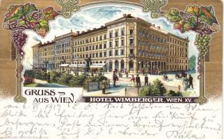 Vienna XV. Hotel Wimberger litho