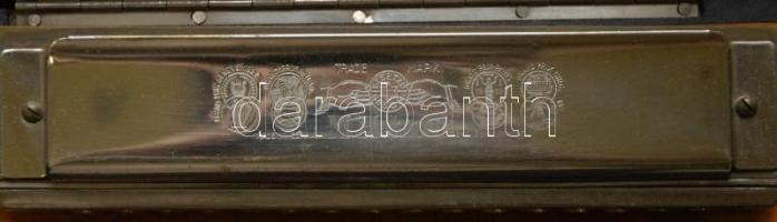 cca 1930 M. Hohner professzionális kromatikus (váltós) szájharmonika eredeti keménytokban / Professi...