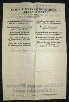 1956 Szabad Ifjúság október 23.-án kiadott röplapja. Hibátlan állapotban. / Flyer issued at the outb...