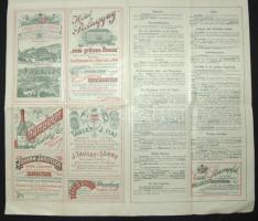 cca 1890 Pozsonyi Kalauz. Wltzek colorirter durch Führer Pressburg. [Színes, képes reklámkiadvány.] ...