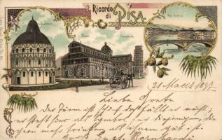 1897 Pisa litho