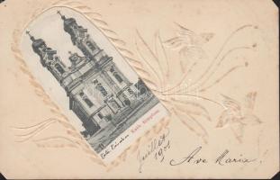 Tata-Tóváros Katolikus templom, dombordíszítésű lap (b)