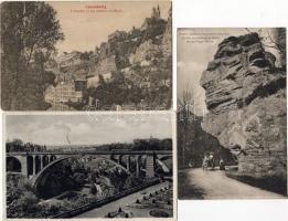 Luxemburg 1910-1940. 3 db képeslap
