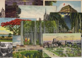 40 db vegyes tengerentúli képeslap, benne sok USA, Kanada