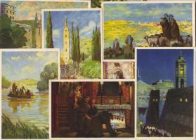 10 db képeslap Hollós Endre Szentföld sorozatából