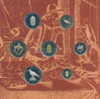 2001. 1Ft-100Ft 7klf db, szettben "Ezeréves a magyar pénzverés" T:PP Csak 3000db