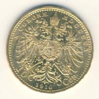Ausztria 1910. 10K Au (3.39g) T:2+ / 
Austria 1910. 10 Kronen Au (3.39g) C:Au
