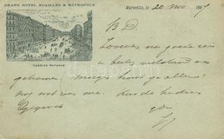 1897 Marseille Grand Hotel Noailles and Metropole (EK)