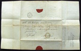 1836 Haynald Lajos erdélyi püspök által aláírt levél / Letter with signature of Ludovicus Haynal, bishop of Transylvania