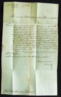 1836 Haynald Lajos erdélyi püspök által aláírt levél / Letter with signature of Ludovicus Haynal, bi...