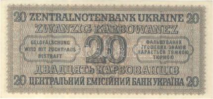 Ukrajna/Német megszállás 1942. 20K T:II Ukraine/German occupation 1942. 20 Karbowanez C:XF