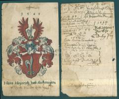 cca 1560 Sylvester Shaffmann friesachi nemesember emlékkönyvéből származó nyolc lap. Az emlékkönyvbe...