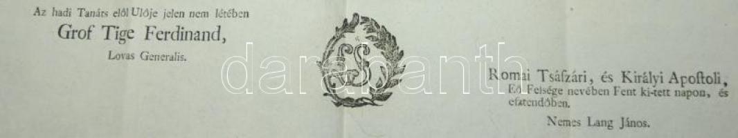 1796 Katonaszökevények részére adott közkegyelem hirdetménye magyar nyelven / General-amnesty for de...