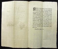 1768 A katonai kormányzat leirata országos járvány miatti intézkedések, kordonok tárgyában német nye...