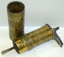 cca 1900 Régi réz úti kávédaráló / Vintage copper coffe-grinder 25 cm